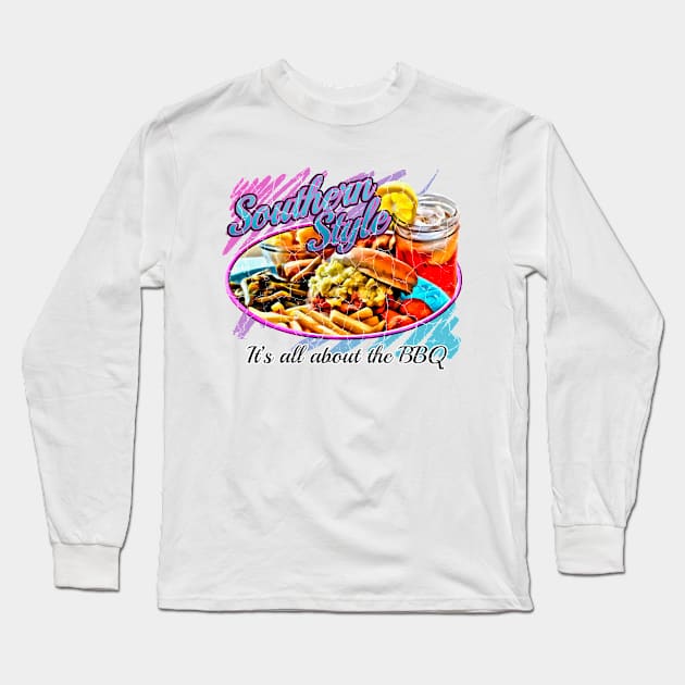 All Bout the BBQ Long Sleeve T-Shirt by Digitanim8tor